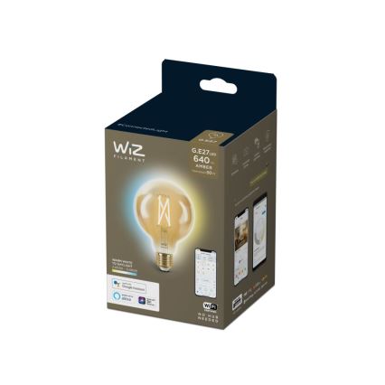 Lâmpada LED regulável VINTAGE FILAMENT G95 E27/6,7W/230V 2000-5000K CRI 90 Wi-Fi - WiZ