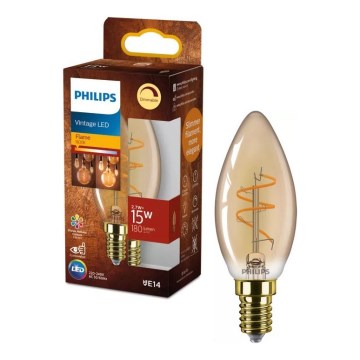 Lâmpada LED regulável VINTAGE Philips B35 E14/2,7W/230V 1800K CRI 90