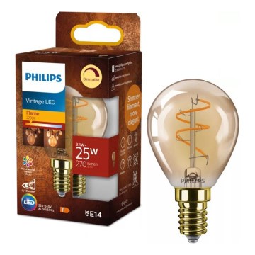 Lâmpada LED regulável VINTAGE Philips P45 E14/3,1W/230V 2200K