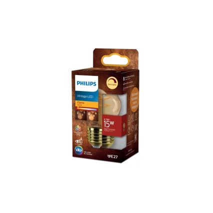 Lâmpada LED regulável VINTAGE Philips P45 E27/2,7W/230V 1800K