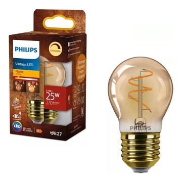 Lâmpada LED regulável VINTAGE Philips P45 E27/3,1W/230V 2200K IRC 90