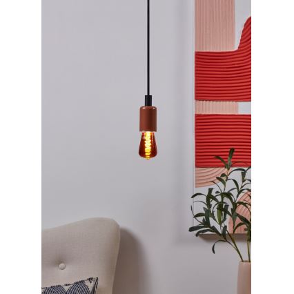Lâmpada LED regulável VINTAGE ST48 E27/4W/230V 2000K vermelha - Eglo 110199