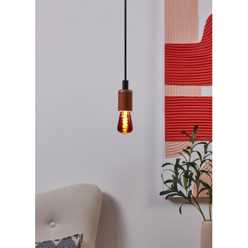 Lâmpada LED regulável VINTAGE ST48 E27/4W/230V 2000K vermelha - Eglo 110199