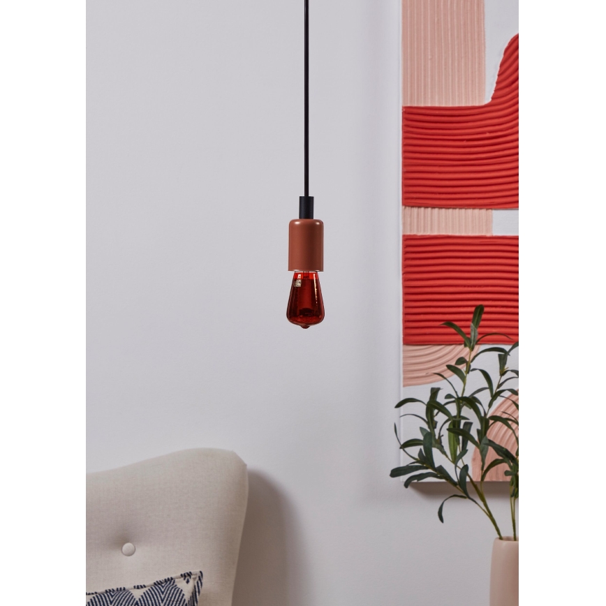 Lâmpada LED regulável VINTAGE ST48 E27/4W/230V 2000K vermelha - Eglo 110199
