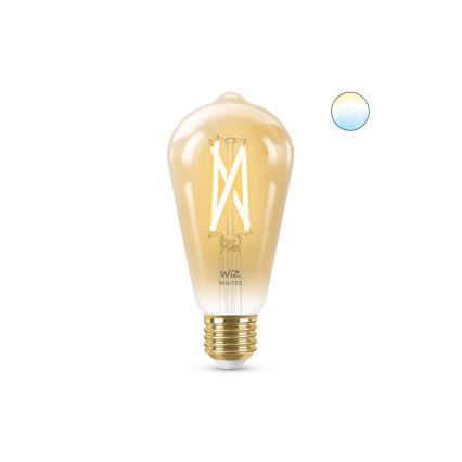 Lâmpada LED regulável VINTAGE FILAMENT ST64 E27/7W/230V 2000-5000K CRI 90 Wi-Fi - WiZ
