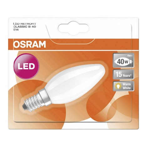 Lâmpada LED RETROFIT B40 E14/4W/230V 2700K - Osram