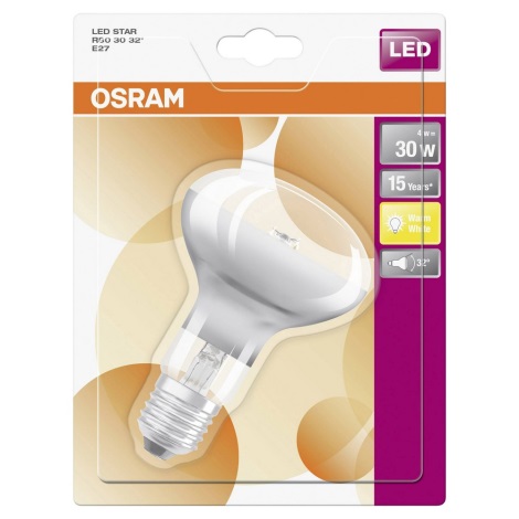Lâmpada LED RETROFIT E27/4W/230V 2,700K - Osram