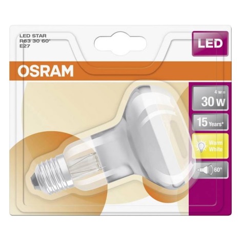 Lâmpada LED RETROFIT E27/4W/230V 2,700K - Osram