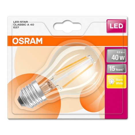 Lâmpada LED RETROFIT E27/4W/230V 2700K - Osram