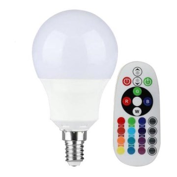 Lâmpada LED RGB com regulação E14/3,5W/230V 4000K + CR