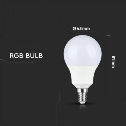 Lâmpada LED RGB com regulação E14/3,5W/230V 4000K + CR