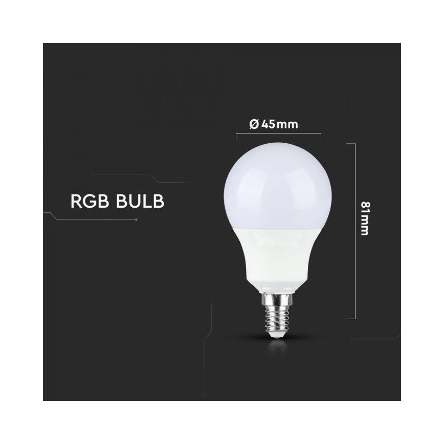 Lâmpada LED RGB com regulação E14/3,5W/230V 4000K + CR