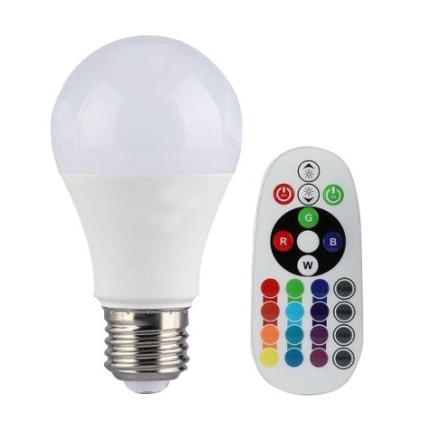 Lâmpada LED RGB com regulação E27/6W/230V 2700K + CR