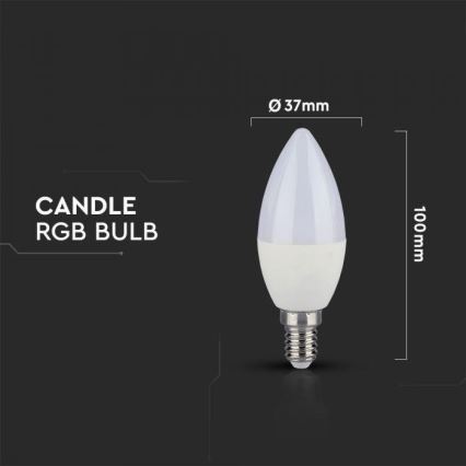 Lâmpada LED RGB dimerizável E14/3,5W/230V 6400K + controlo remoto
