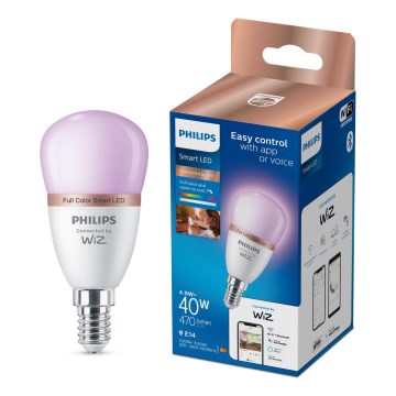 Lâmpada LED RGB dimerizável Philips SMART P45 E14/4,9W/230V 2200-6500K CRI 90