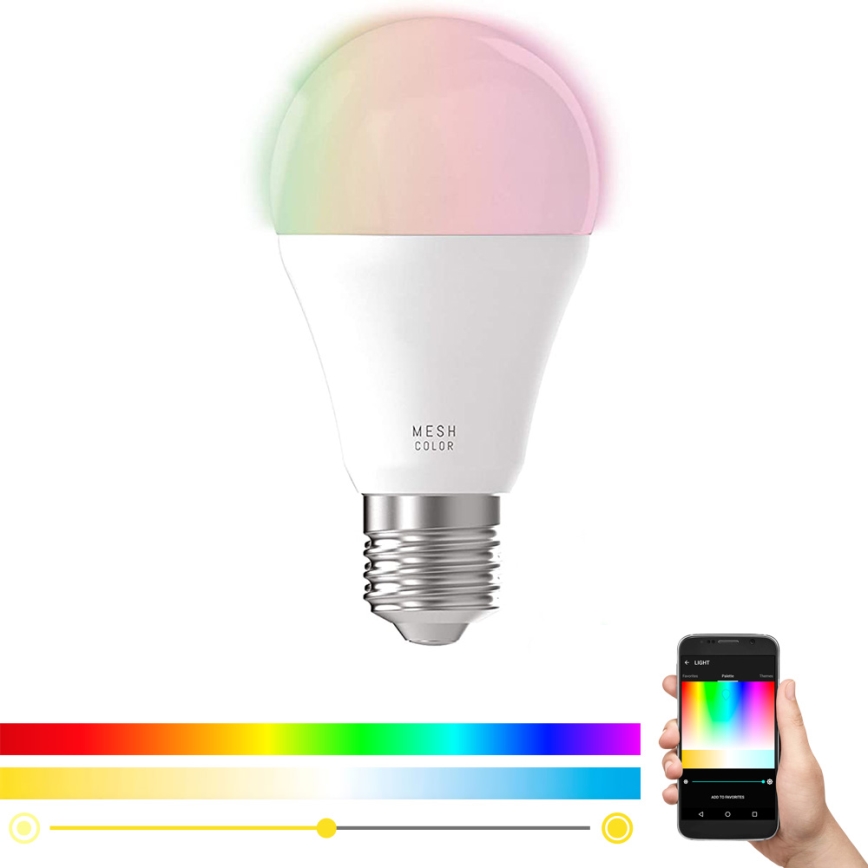 Lâmpada LED RGB Regulável CONNECT E27/9W 2700-6500K - Eglo