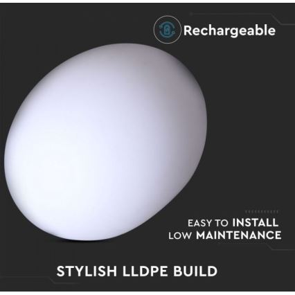 Lâmpada exterior LED RGB regulável LED/1W/5V 1000 mAh 20cm IP67 + comando à distância