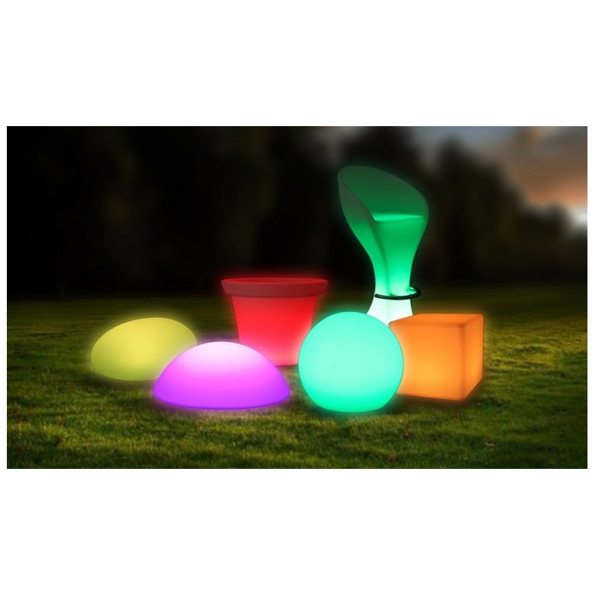 Lâmpada exterior LED RGB regulável LED/1W/5V 1000 mAh 20cm IP67 + comando à distância