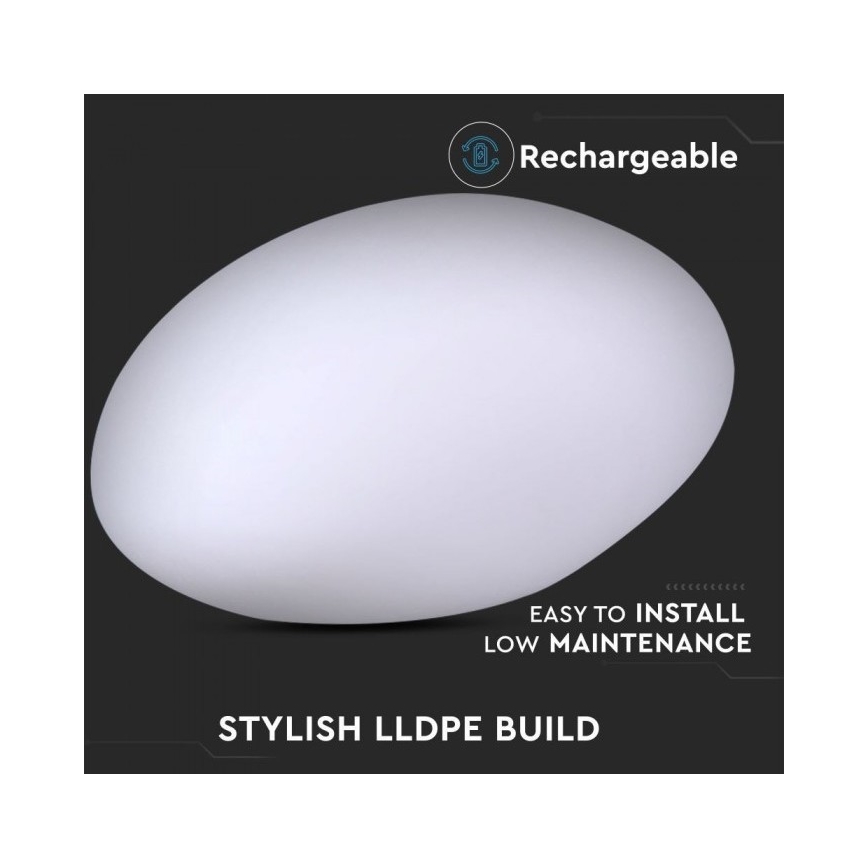 Lâmpada exterior LED RGB regulável LED/1W/5V 28cm IP67 1000 mAh + comando à distância