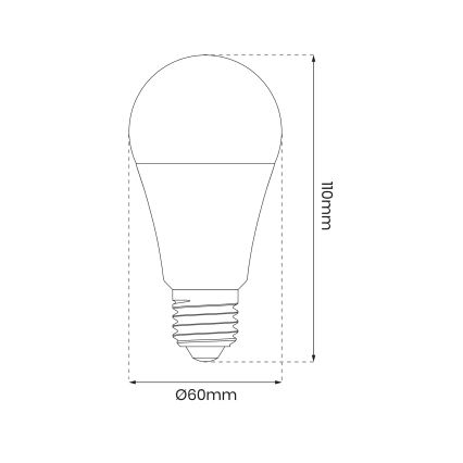 Lâmpada LED RGB Regulável A60 E27/8W/230V 2700-6500K Wi-Fi Tuya