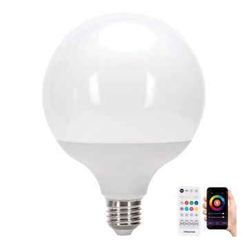 Lâmpada LED RGB Regulável MESH G120 E27/18W/230V 6500K + controlo remoto - Aigostar