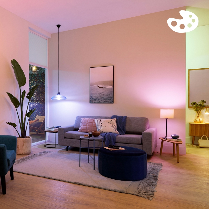 Lâmpada LED RGB regulável Philips SMART A60 E27/8,5W/230V 2200-6500K + comando remoto