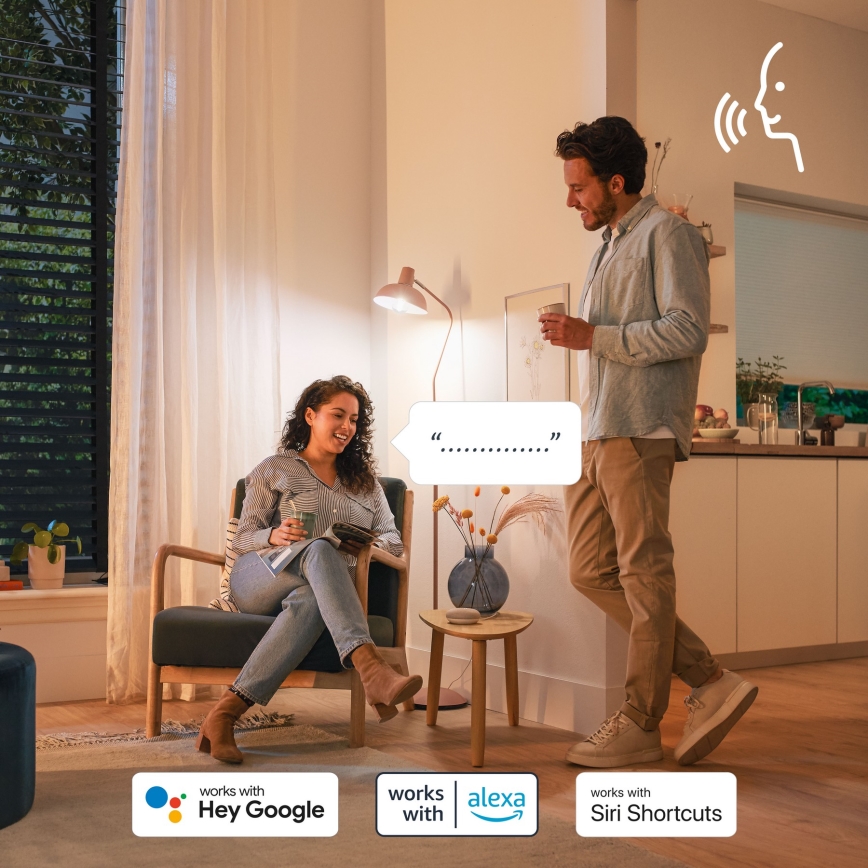Lâmpada LED RGB regulável Philips SMART A60 E27/8,5W/230V 2200-6500K + comando remoto