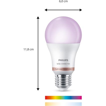 Lâmpada LED RGB regulável Philips SMART A60 E27/8,5W/230V 2200-6500K + comando remoto