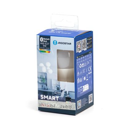 Lâmpada LED RGBW com regulação MESH Inteligente A60 E27/9W/230V 2700-6500K - Aigostar