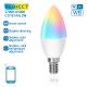 Lâmpada LED RGBW com regulação C37 E14/6,5W/230V 2700-6500K Wi-Fi - Aigostar