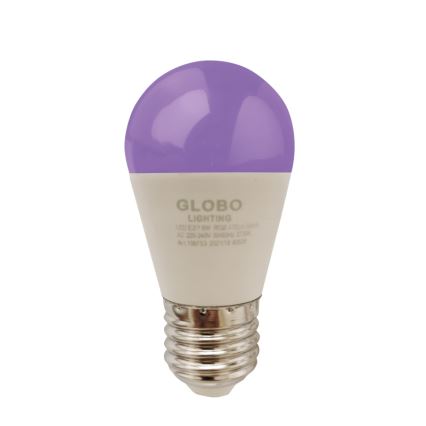Lâmpada LED RGBW com regulação E27/6W/230V 3000K + comando - Globo
