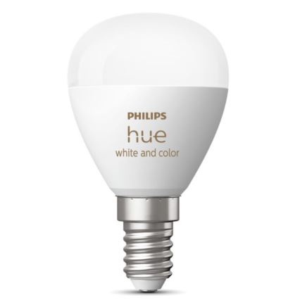 Lâmpada LED RGBW com regulação Philips Hue White And Color Ambiance P45 E14/5,1W/230V 2000-6500K