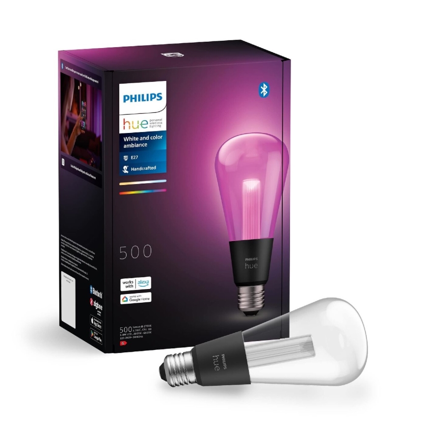 Lâmpada LED RGBW com regulação Philips Hue White And Color Ambiance E27/6,8W/230V 2000-6500K