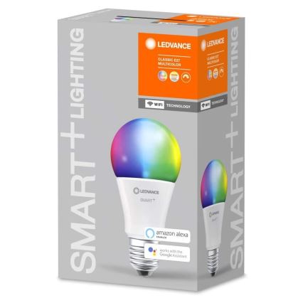 Lâmpada LED RGBW com regulação SMART + E27/9W/230V 2700K-6500K Wi-Fi - Ledvance