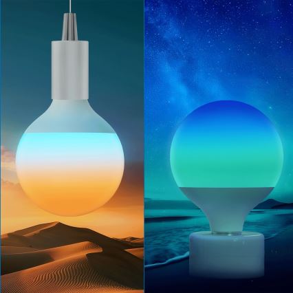 Lâmpada LED RGBW Regulável MESH G120 E27/18W/230V 6500K + comando à distância - Aigostar