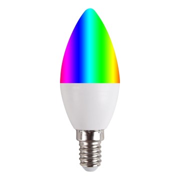 Lâmpada LED RGBW dimerizável E14/5,5W/230V 3000-6500K Wi-Fi Tuya