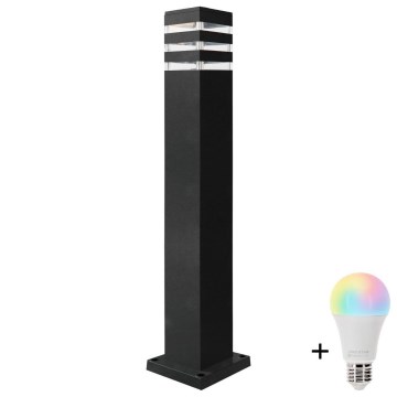 Lâmpada LED RGBW dimerizável para exterior TEKSAS 1xE27/9W/230V 2700-6500K Wi-Fi 74 cm IP44 antracite
