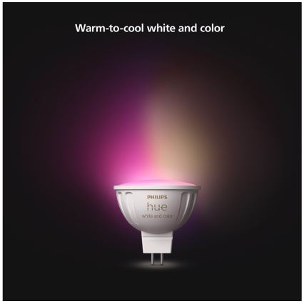 Lâmpada LED RGBW Regulável Philips Hue White And Color Ambiance GU5,3/MR16/6,3W/12V 2000-6500K