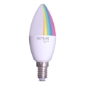 Lâmpada LED RGBW Regulável C37 E14/4,5W/230V 2700-6500K Wi-Fi Tuya