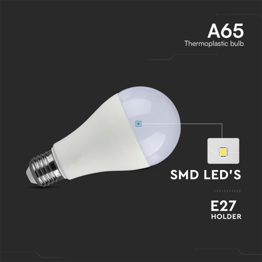 Lâmpada LED SAMSUNG CHIP A65 E27/17W/230V 6500K