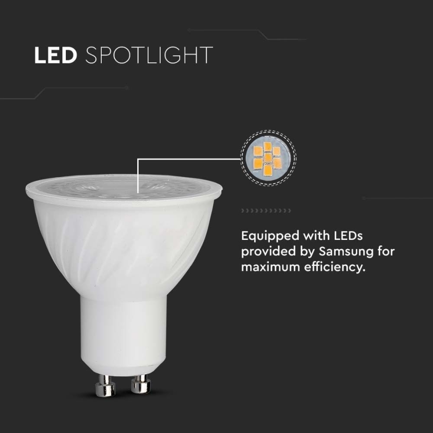 Lâmpada LED SAMSUNG CHIP GU10/6W/230V 4000K