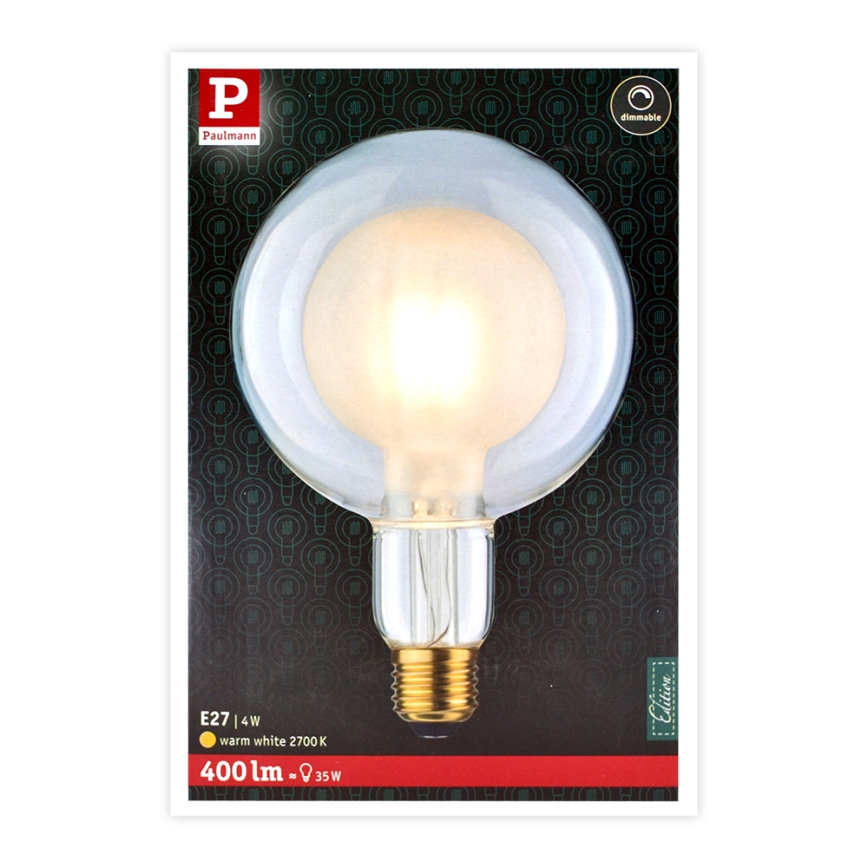 Lâmpada LED SHAPE G125 E27/4W/230V 2700K - Paulmann 28764