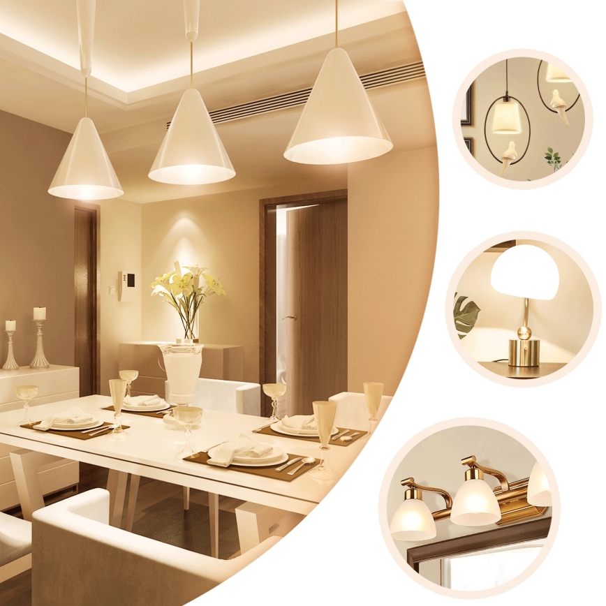 Lâmpada LED ST64 E27/8W/230V 2700K - Aigostar