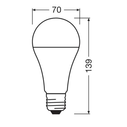 Lâmpada LED STAR E27/19W/230V 6500K - Osram