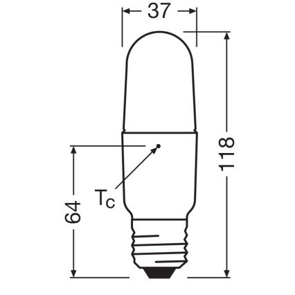 Lâmpada LED STICK E27/8,5W/230V 4000K - Osram