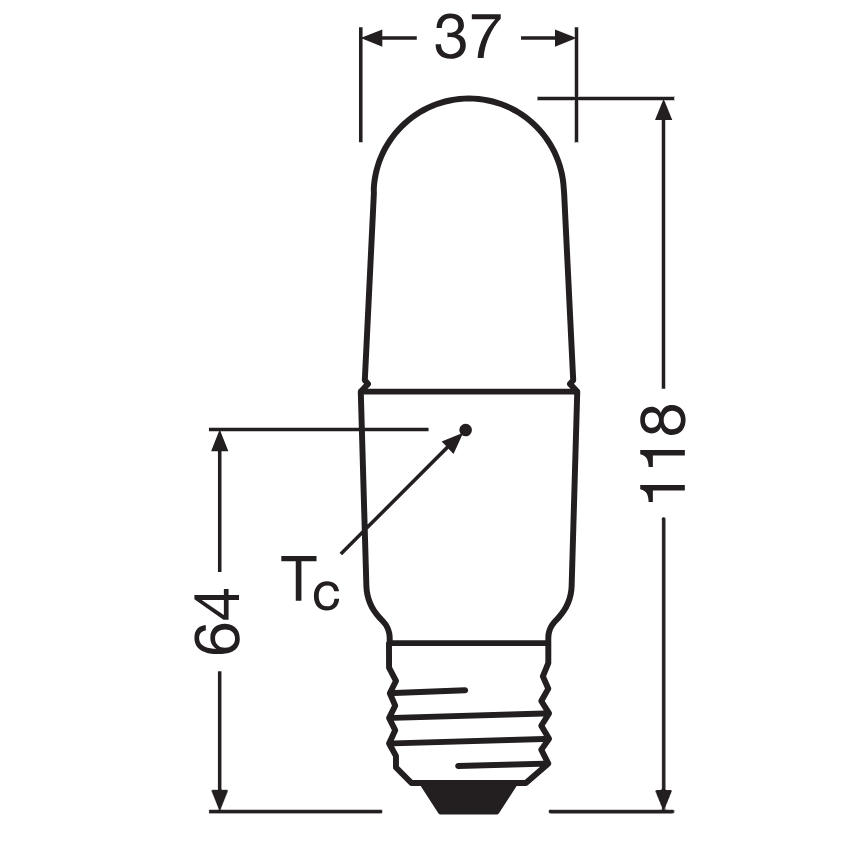 Lâmpada LED STICK E27/8,5W/230V 4000K - Osram