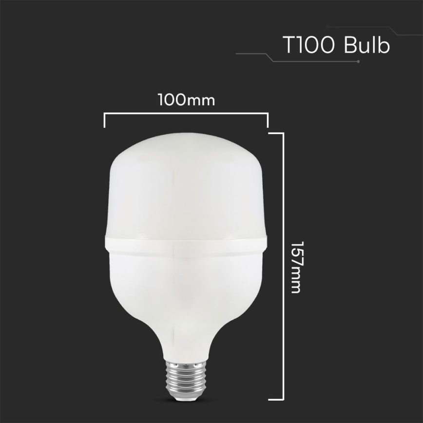 Lâmpada LED T100 E40 E27/30W/230V 6500K