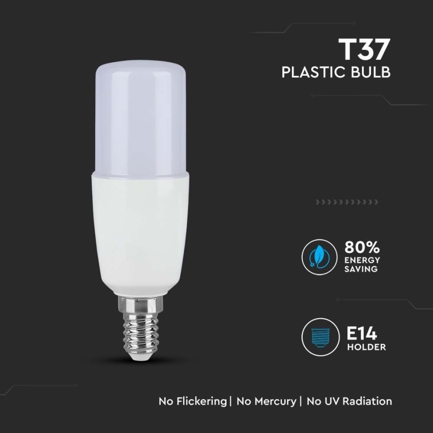 Lâmpada LED T37 E14/9W/230V 2700K