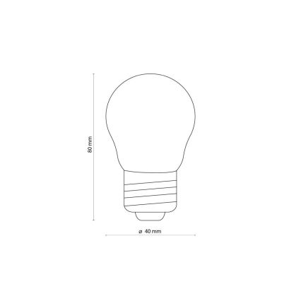 Lâmpada LED transparente G45 E27/4,5W/230V 2200K
