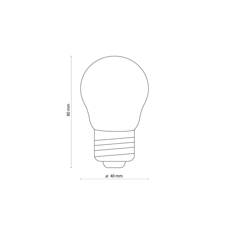Lâmpada LED transparente G45 E27/4,5W/230V 2200K